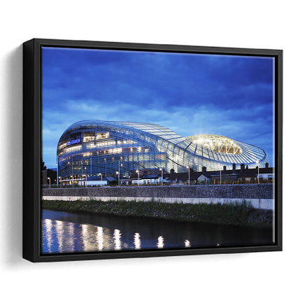 Aviva Stadium Dublin Ireland, Stadium Canvas, Sport Art, Framed Canvas Print Wall Art, Floating Frame