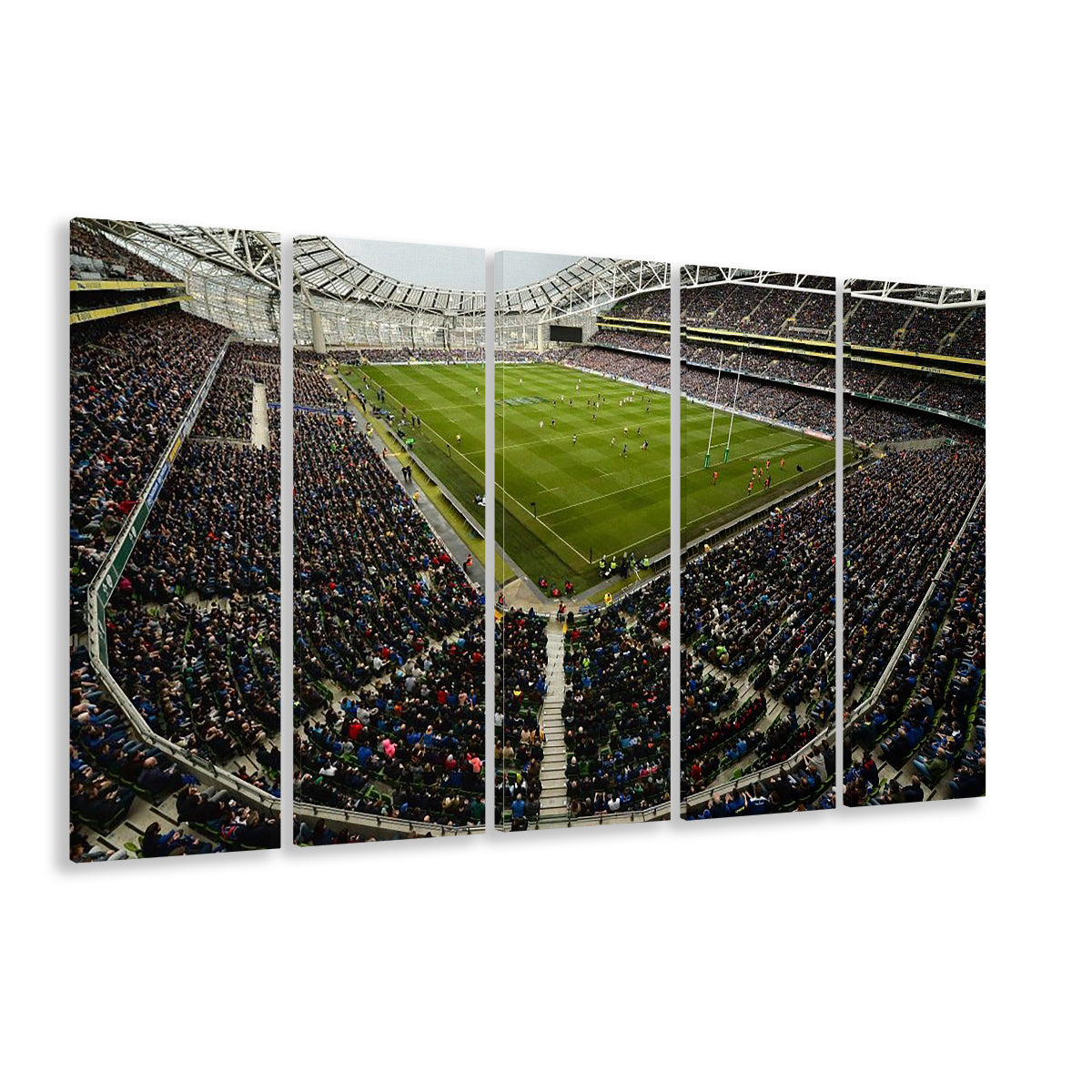 Aviva Stadium, Stadium Canvas, Sport Art, Fan Gifts, 5 Panel B, Extra Large Canvas, Canvas Print Wall Art