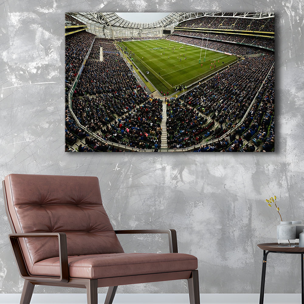 Aviva Stadium, Stadium Canvas, Sport Art, Fan Gifts, Man Cave Decor, Art Print, Canvas Print Wall Art