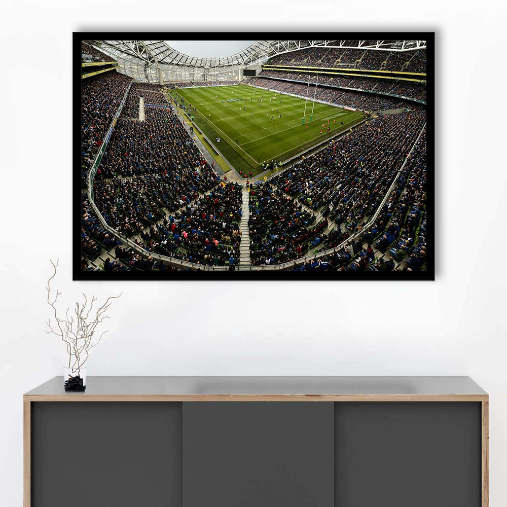 Aviva Stadium, Stadium Canvas, Sport Art, Fan Gifts, Framed Art Print Wall Decor, Picture Framed