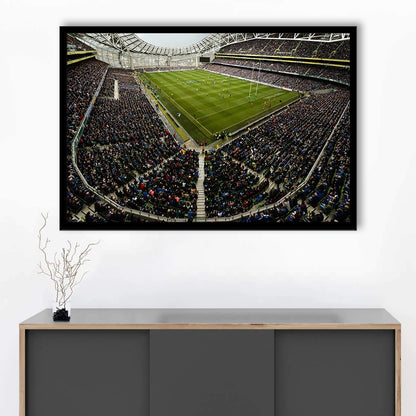 Aviva Stadium, Stadium Canvas, Sport Art, Fan Gifts, Framed Art Print Wall Decor, Picture Framed