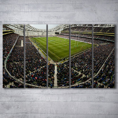 Aviva Stadium, Stadium Canvas, Sport Art, Fan Gifts, 5 Panel B, Extra Large Canvas, Canvas Print Wall Art