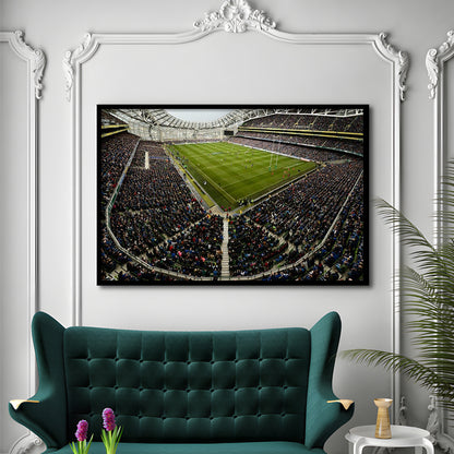 Aviva Stadium, Stadium Canvas, Sport Art, Fan Gifts, Framed Art Print Wall Decor, Picture Framed
