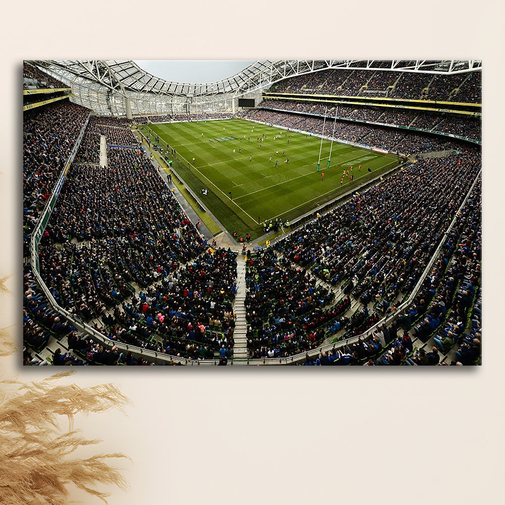 Aviva Stadium, Stadium Canvas, Sport Art, Fan Gifts, Man Cave Decor, Art Print, Canvas Print Wall Art