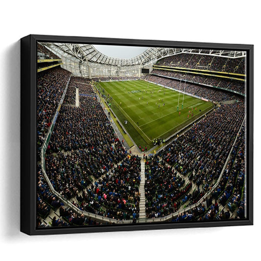 Aviva Stadium, Stadium Canvas, Sport Art, Fan Gifts, Framed Canvas Print Wall Art, Floating Frame