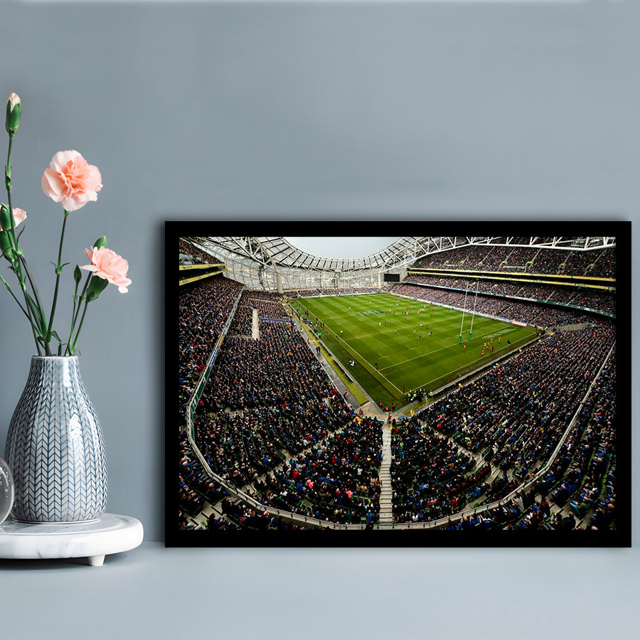 Aviva Stadium, Stadium Canvas, Sport Art, Fan Gifts, Framed Art Print Wall Decor, Picture Framed
