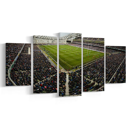 Aviva Stadium, Stadium Canvas, Sport Art, Fan Gifts, 5 Panel, Large Canvas, Canvas Print Wall Art