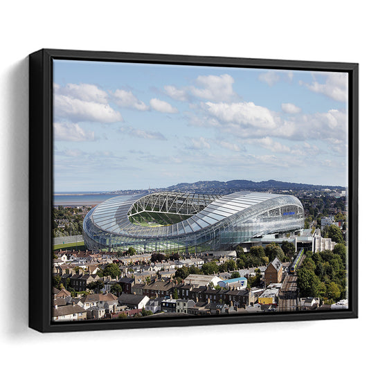 Aviva Stadium in Ireland, Stadium Canvas, Sport Art, Framed Canvas Print Wall Art, Floating Frame