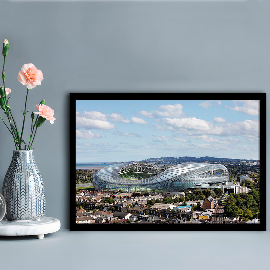Aviva Stadium in Ireland, Stadium Canvas, Sport Art, Gift for him, Framed Art Print Wall Decor, Picture Framed