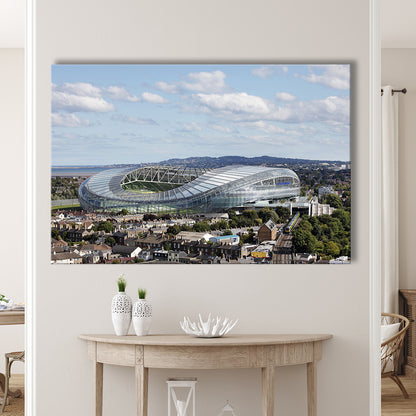 Aviva Stadium in Ireland, Stadium Canvas, Sport Art, Gift for him, Man Cave Decor, Art Print, Canvas Print Wall Art