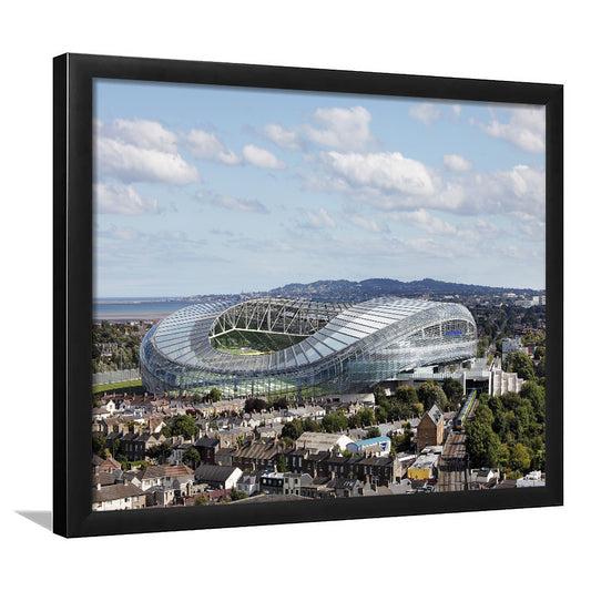 Aviva Stadium in Ireland, Stadium Canvas, Sport Art, Gift for him, Framed Art Print Wall Decor, Picture Framed