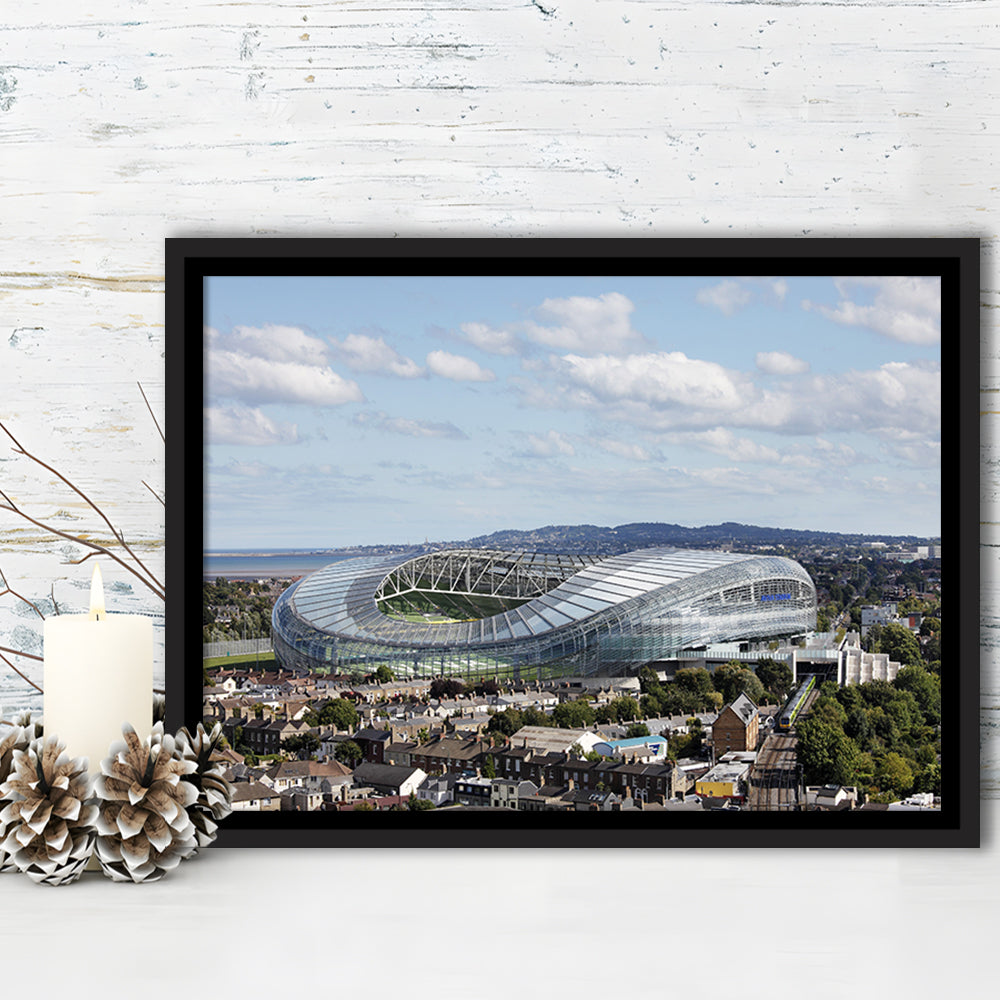 Aviva Stadium in Ireland, Stadium Canvas, Sport Art, Framed Canvas Print Wall Art, Floating Frame
