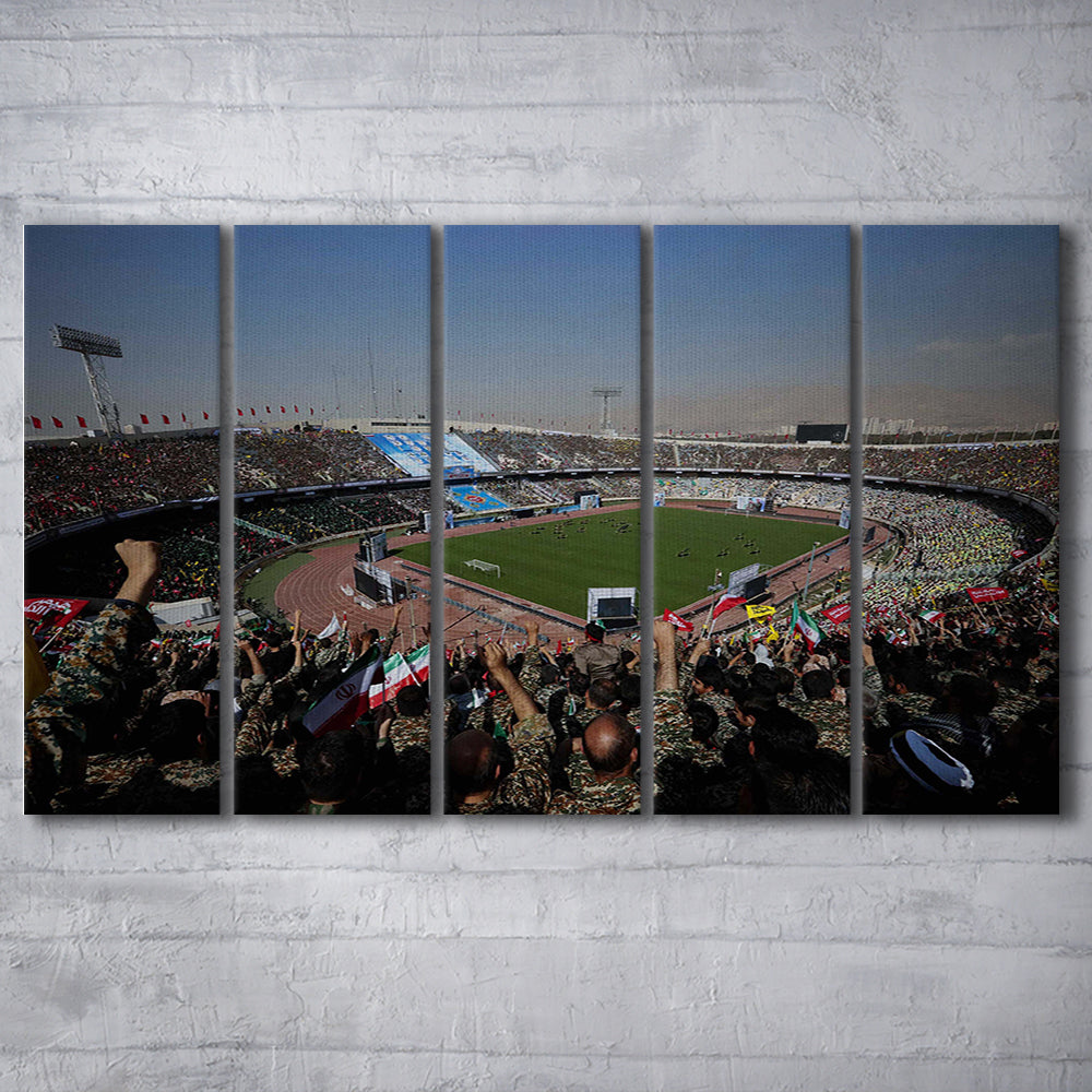 Azadi Stadium, Stadium Canvas, Sport Art, 5 Panel B, Extra Large Canvas, Canvas Print Wall Art