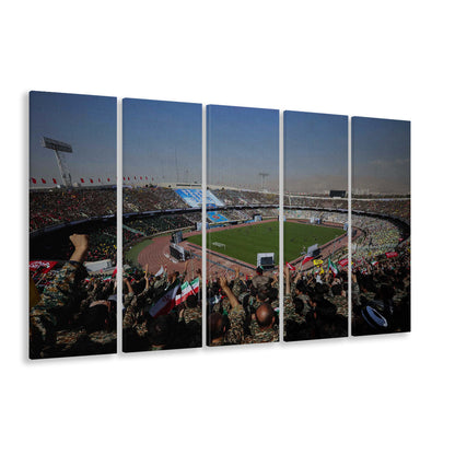 Azadi Stadium, Stadium Canvas, Sport Art, 5 Panel B, Extra Large Canvas, Canvas Print Wall Art