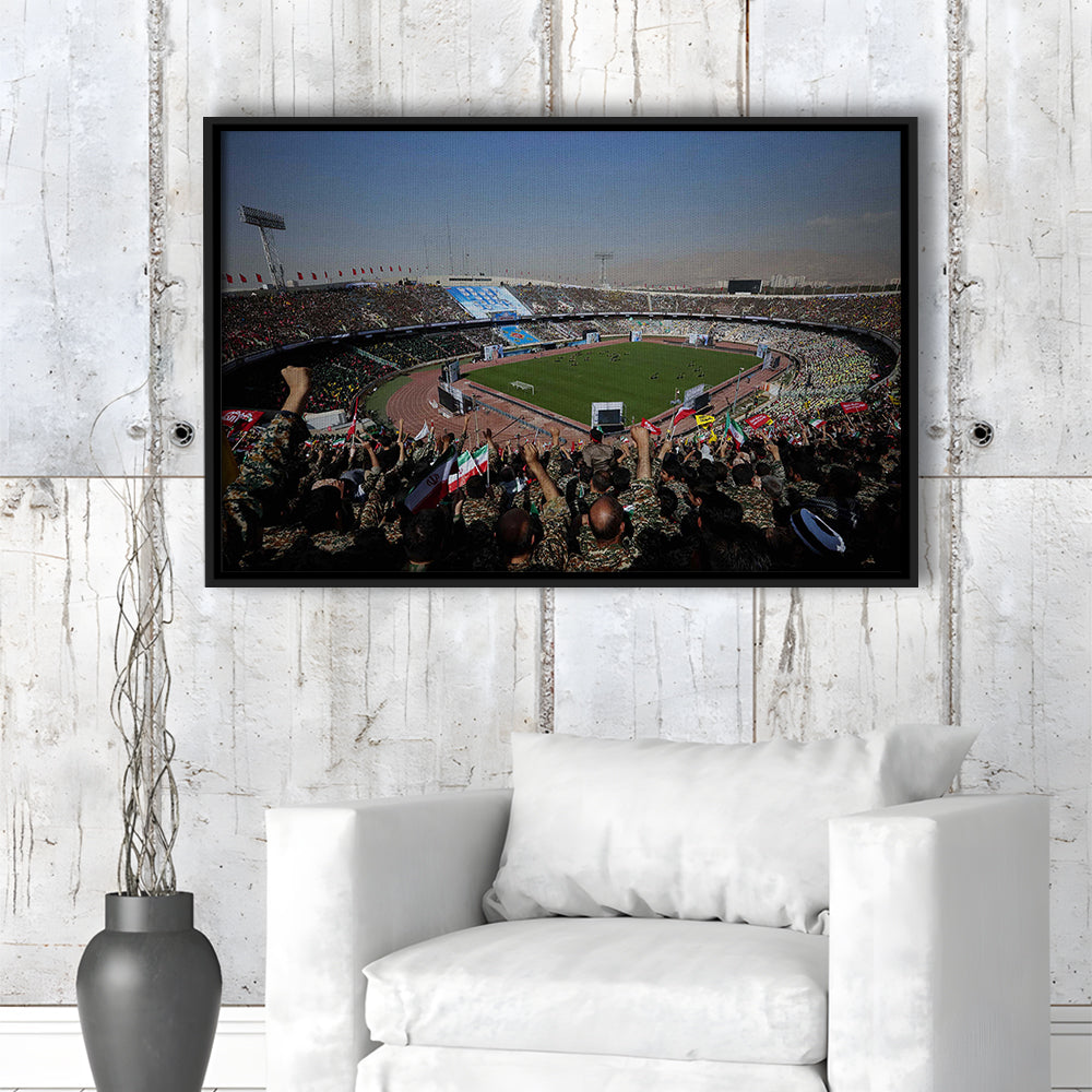 Azadi Stadium, Stadium Canvas, Sport Art, Framed Canvas Print Wall Art, Floating Frame