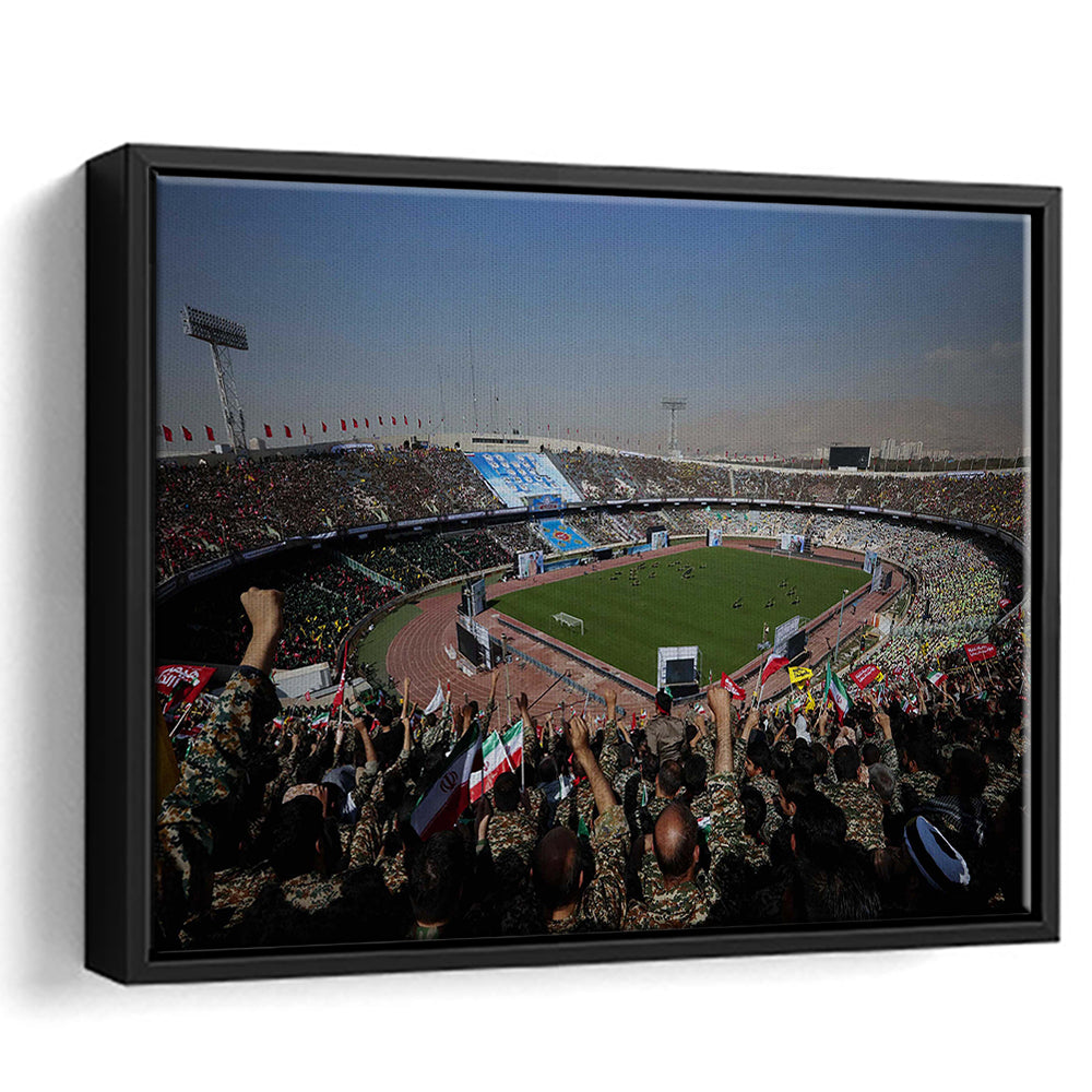 Azadi Stadium, Stadium Canvas, Sport Art, Framed Canvas Print Wall Art, Floating Frame