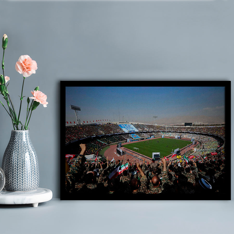 Azadi Stadium, Stadium Canvas, Sport Art, Gift for him, Framed Art Print Wall Decor, Picture Framed