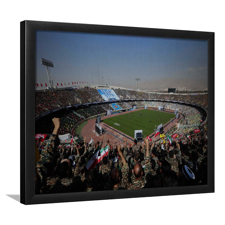 Azadi Stadium, Stadium Canvas, Sport Art, Gift for him, Framed Art Print Wall Decor, Picture Framed
