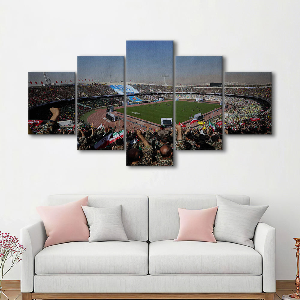Azadi Stadium, Stadium Canvas, Sport Art, Gift for him, 5 Panel, Large Canvas, Canvas Print Wall Art