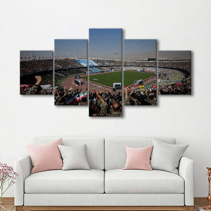 Azadi Stadium, Stadium Canvas, Sport Art, Gift for him, 5 Panel, Large Canvas, Canvas Print Wall Art