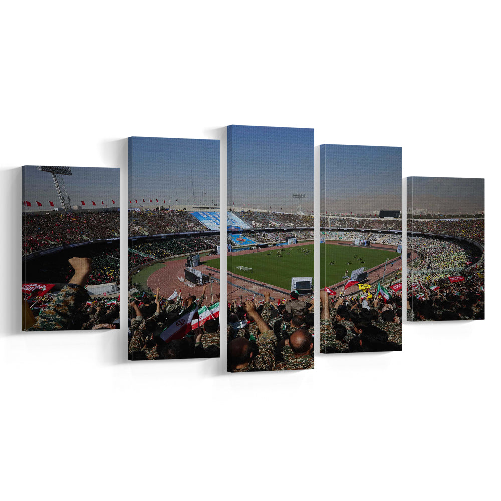 Azadi Stadium, Stadium Canvas, Sport Art, Gift for him, 5 Panel, Large Canvas, Canvas Print Wall Art