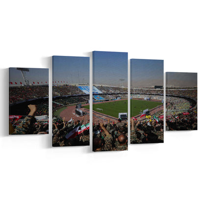 Azadi Stadium, Stadium Canvas, Sport Art, Gift for him, 5 Panel, Large Canvas, Canvas Print Wall Art