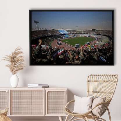 Azadi Stadium, Stadium Canvas, Sport Art, Framed Canvas Print Wall Art, Floating Frame