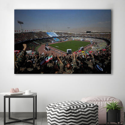 Azadi Stadium, Stadium Canvas, Sport Art, Gift for him, Man Cave Decor, Art Print, Canvas Print Wall Art