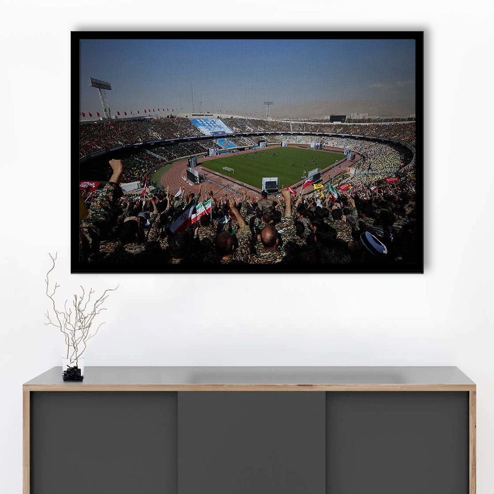Azadi Stadium, Stadium Canvas, Sport Art, Gift for him, Framed Art Print Wall Decor, Picture Framed