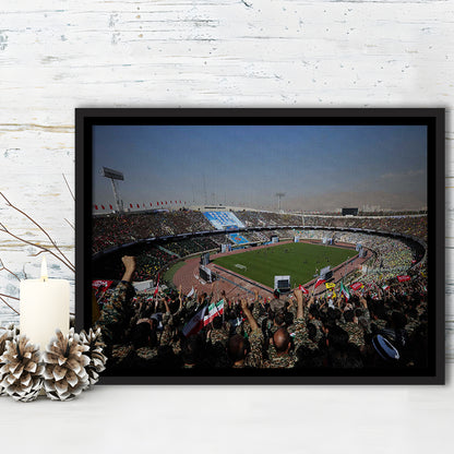 Azadi Stadium, Stadium Canvas, Sport Art, Framed Canvas Print Wall Art, Floating Frame