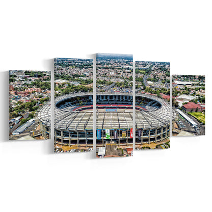 Aztec Stadium Aerial View, Stadium Canvas, Sport Art, Gift for him, 5 Panel, Large Canvas, Canvas Print Wall Art