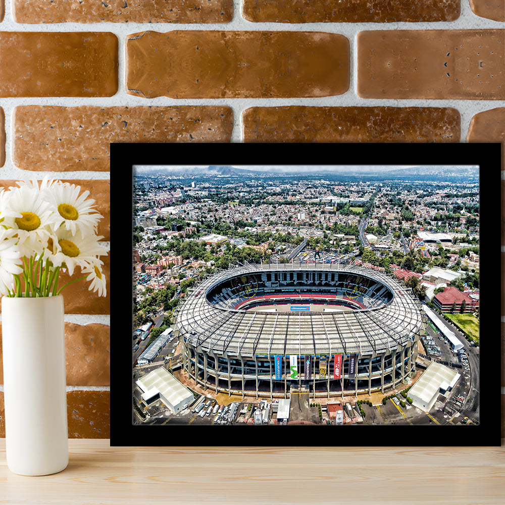Aztec Stadium Aerial View, Stadium Canvas, Sport Art, Gift for him, Framed Art Print Wall Decor, Picture Framed