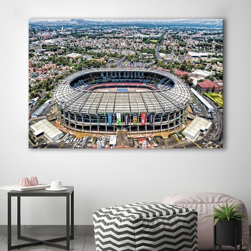 Aztec Stadium Aerial View, Stadium Canvas, Sport Art, Gift for him, Man Cave Decor, Art Print, Canvas Print Wall Art