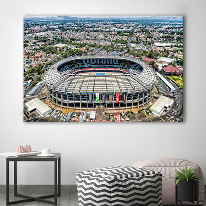 Aztec Stadium Aerial View, Stadium Canvas, Sport Art, Gift for him, Man Cave Decor, Art Print, Canvas Print Wall Art