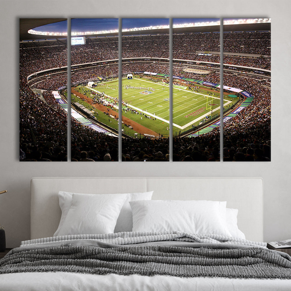 Aztec Stadium, Stadium Canvas, Sport Art, 5 Panel B, Extra Large Canvas, Canvas Print Wall Art