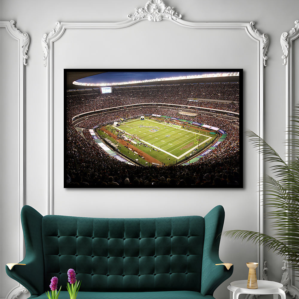 Aztec Stadium, Stadium Canvas, Sport Art, Gift for him, Framed Art Print Wall Decor, Picture Framed