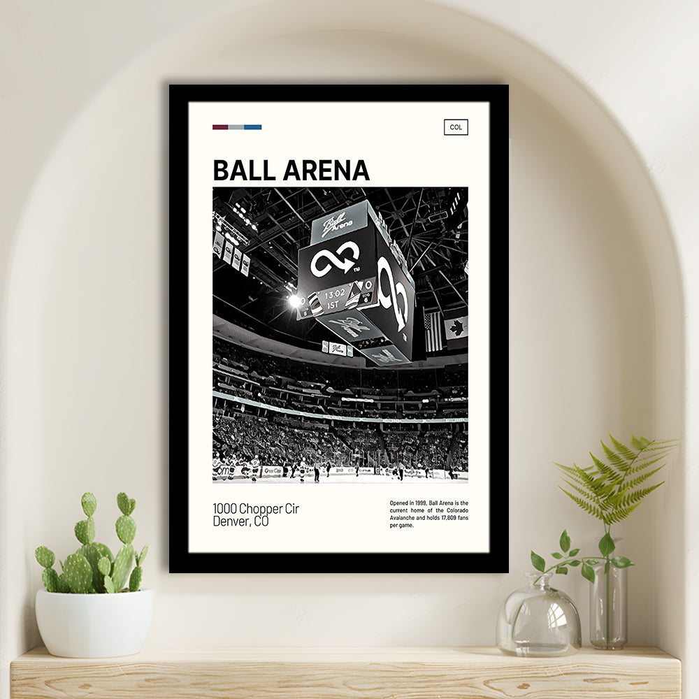 Ball Arena Stadium Print, Colorado Avalanche Stadium Art100, Gifts for him, Sport Art, Framed Art Print Wall Decor