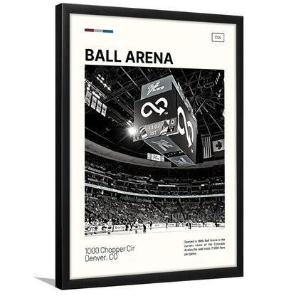 Ball Arena Stadium Print, Colorado Avalanche Stadium Art100, Gifts for him, Sport Art, Framed Art Print Wall Decor