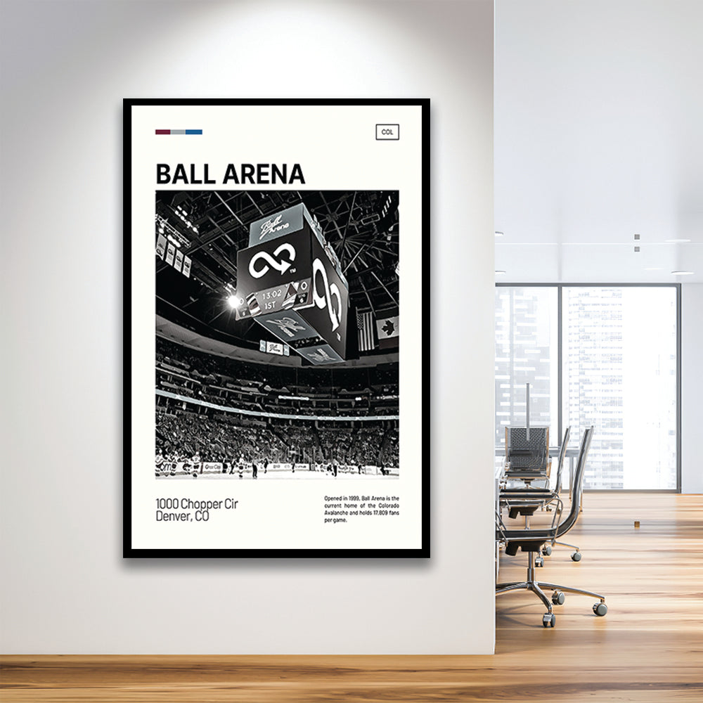 Ball Arena Stadium Print, Colorado Avalanche Stadium Art100, Gifts for him, Sport Art, Framed Art Print Wall Decor