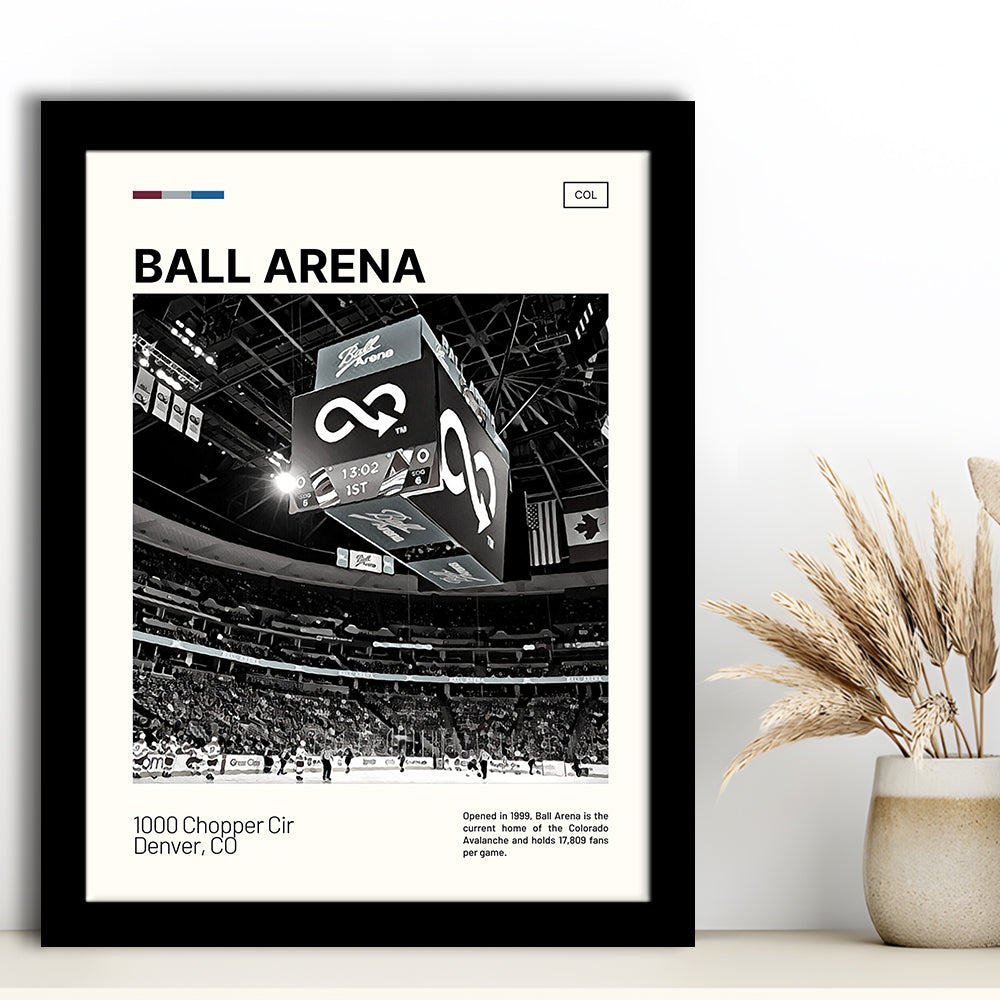 Ball Arena Stadium Print, Colorado Avalanche Stadium Art100, Gifts for him, Sport Art, Framed Art Print Wall Decor
