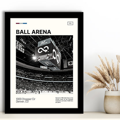 Ball Arena Stadium Print, Colorado Avalanche Stadium Art100, Gifts for him, Sport Art, Framed Art Print Wall Decor