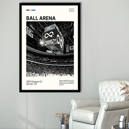 Ball Arena Stadium Print, Colorado Avalanche Stadium Art100, Gifts for him, Sport Art, Framed Art Print Wall Decor