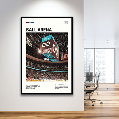 Ball Arena Stadium Print, Colorado Avalanche Stadium Art, Gifts for him, Sport Art, Framed Art Print Wall Decor