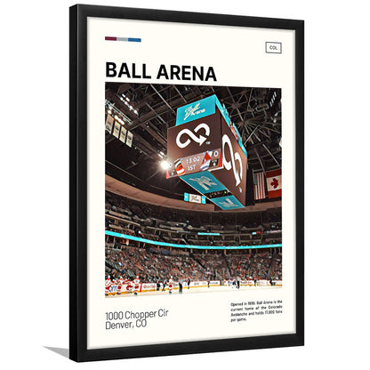 Ball Arena Stadium Print, Colorado Avalanche Stadium Art, Gifts for him, Sport Art, Framed Art Print Wall Decor