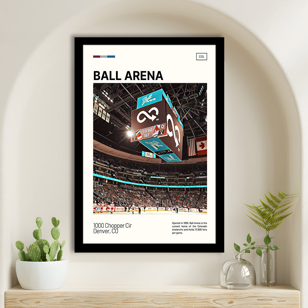 Ball Arena Stadium Print, Colorado Avalanche Stadium Art, Gifts for him, Sport Art, Framed Art Print Wall Decor