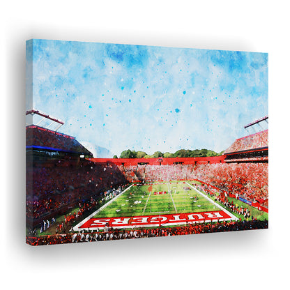 Ballpark Stadium On Rutgers In New Jersey, Canvas Art Decor Print, Painting Art, Canvas Print Wall Art Home Decor