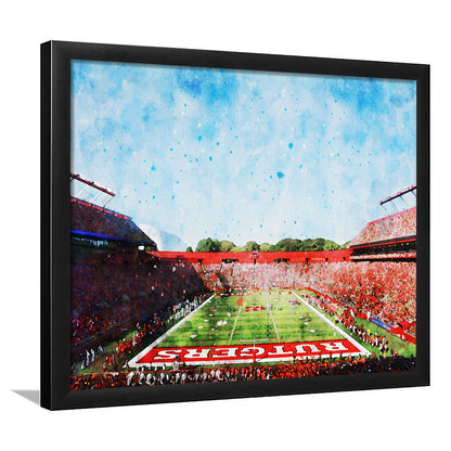 Ballpark Stadium On Rutgers In New Jersey, Framed  Print, Painting Art, Framed Art Print Wall Decor, Framed Picture