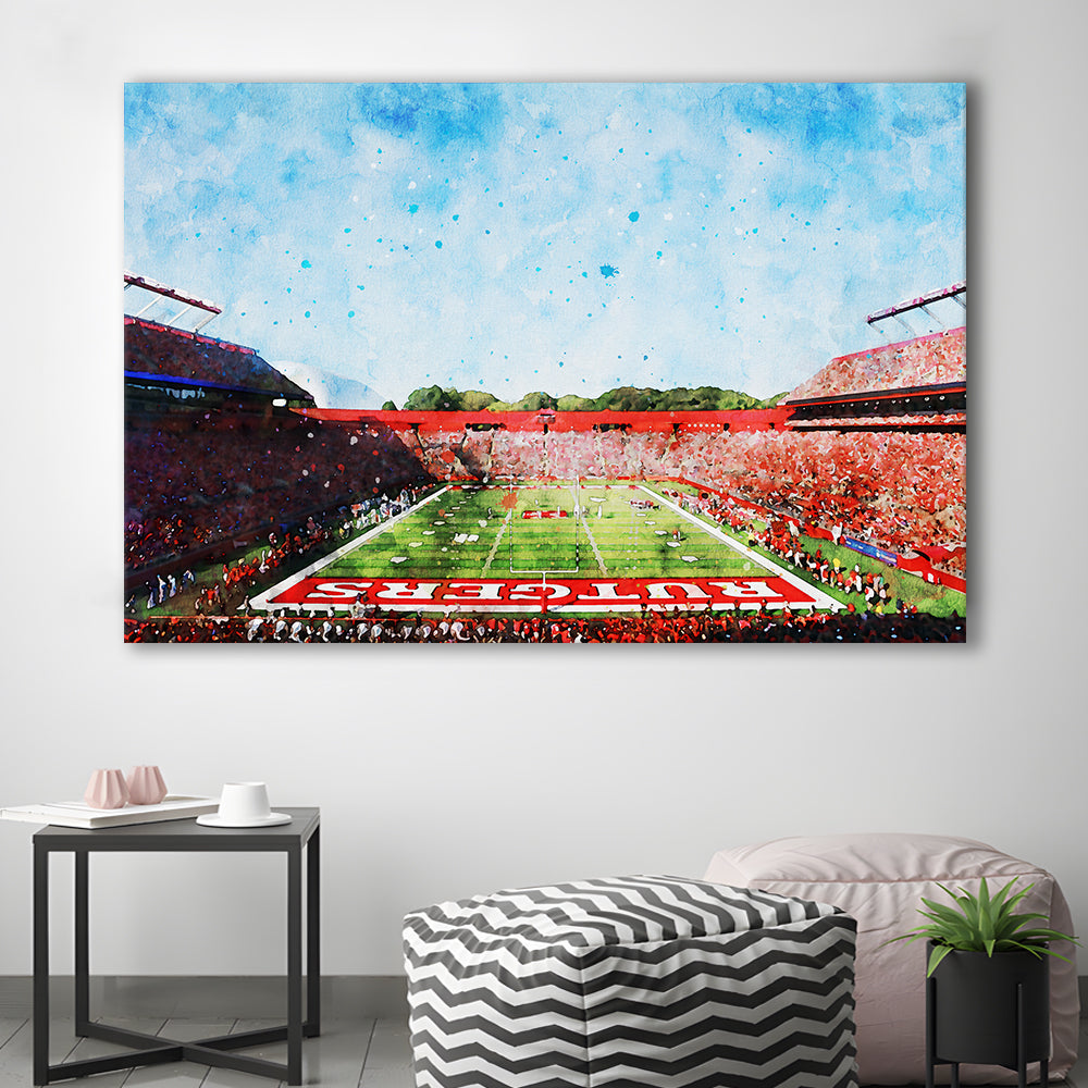 Ballpark Stadium On Rutgers In New Jersey, Canvas Art Decor Print, Painting Art, Canvas Print Wall Art Home Decor