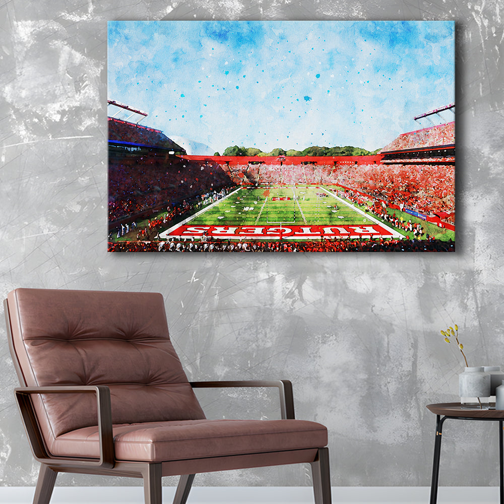 Ballpark Stadium On Rutgers In New Jersey, Canvas Art Decor Print, Painting Art, Canvas Print Wall Art Home Decor
