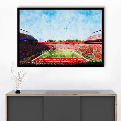 Ballpark Stadium On Rutgers In New Jersey, Framed  Print, Painting Art, Framed Art Print Wall Decor, Framed Picture
